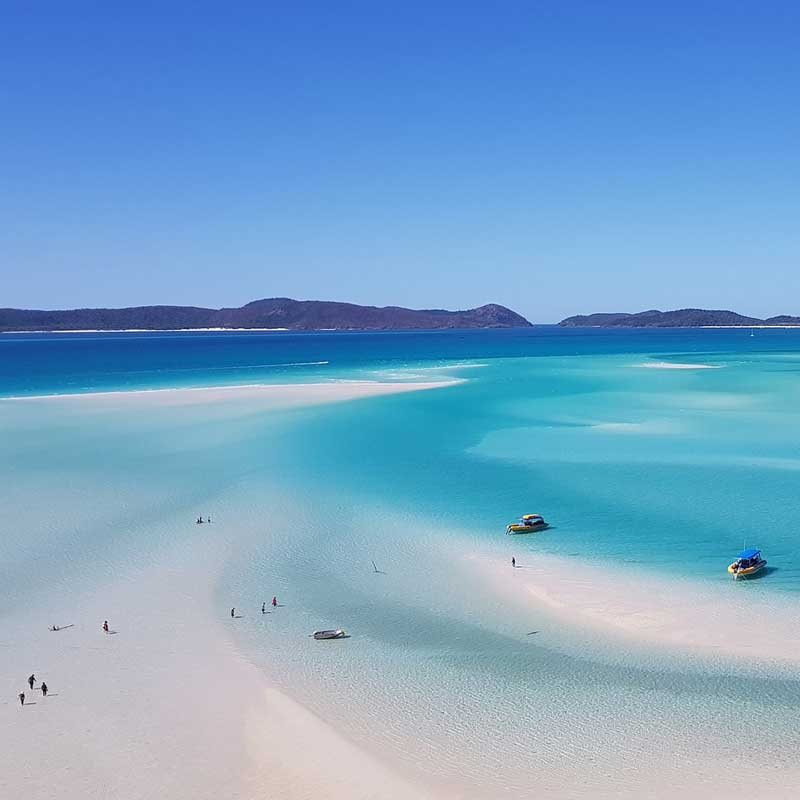 Whitehaven beach dans les Whitsunday islands en Australie
