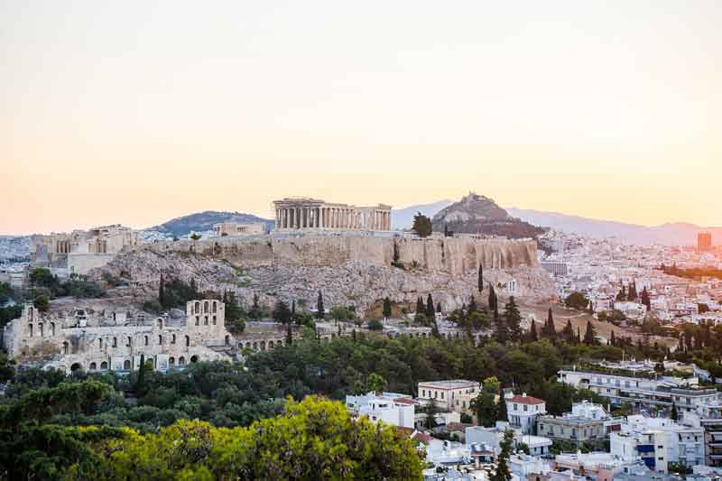 Panorama sur l'Acropole d'Athènes (Grèce)