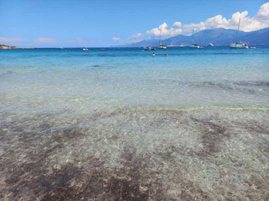 eau translucide de la plage du Loto en Corse (France)