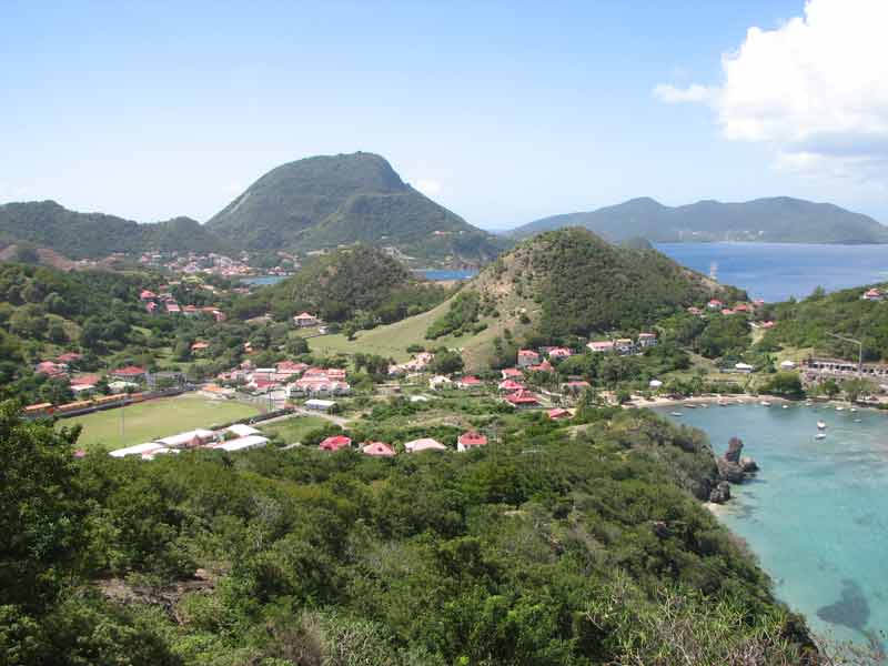 Vue de Terre-de-Haut avec le Chameau (Les Saintes, Guadeloupe)