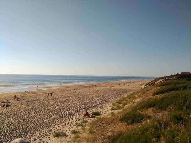 Plage de Mimizan dans le département des Landes