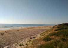 plage de Mimizan dans le département des Landes (France)